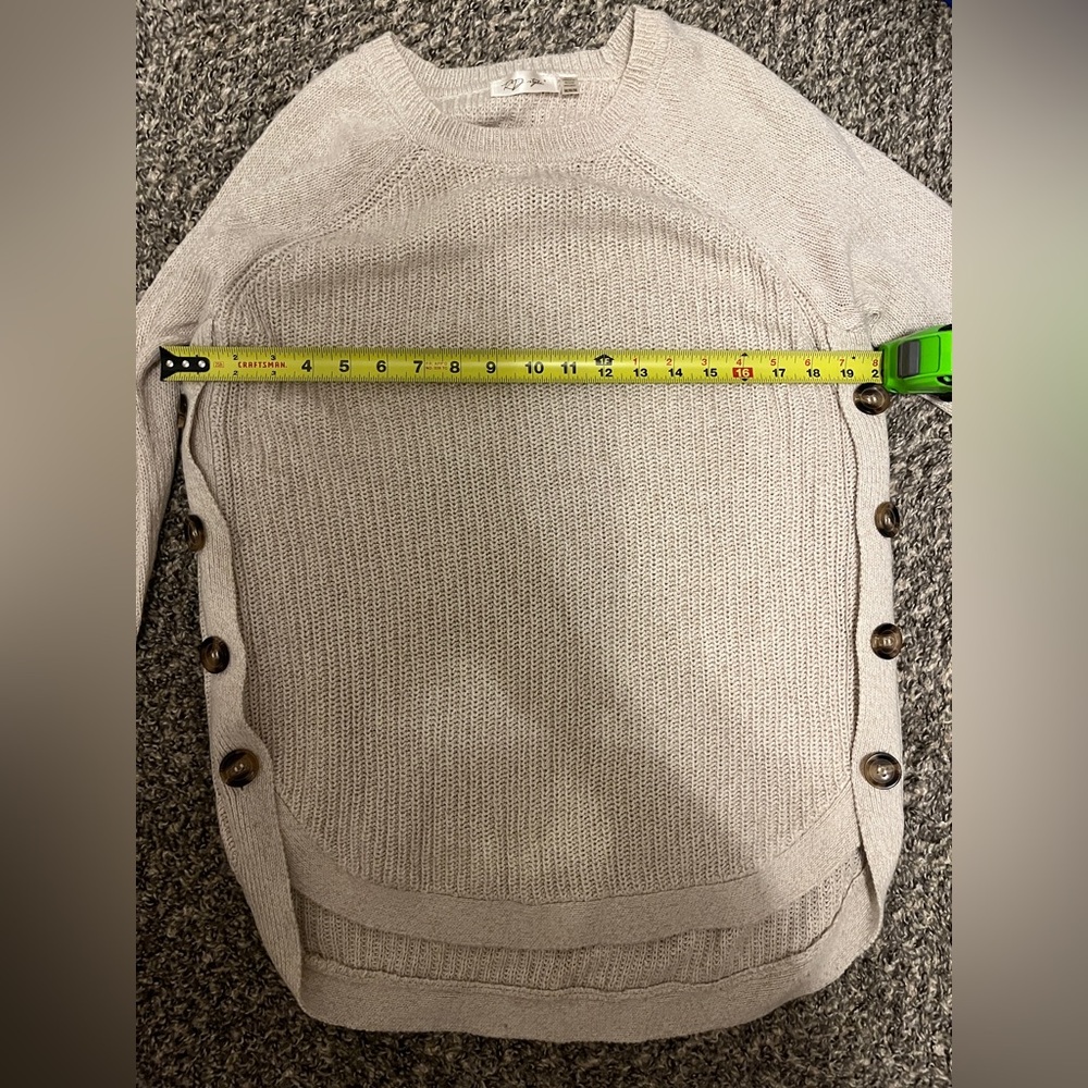 RD Style Cream Knit Sweater with Button Detail - Picture 10 of 12